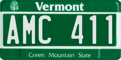 VT license plate AMC411
