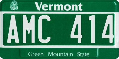 VT license plate AMC414