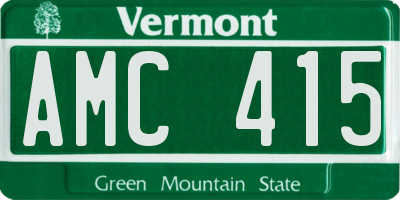 VT license plate AMC415