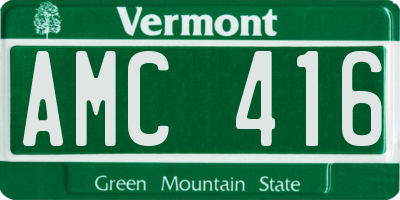 VT license plate AMC416