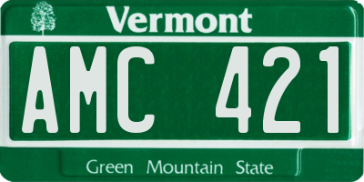 VT license plate AMC421