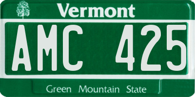 VT license plate AMC425