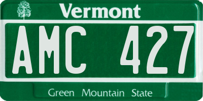 VT license plate AMC427