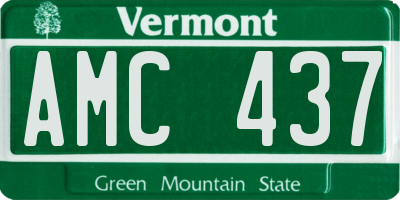 VT license plate AMC437