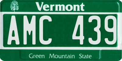 VT license plate AMC439