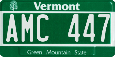 VT license plate AMC447