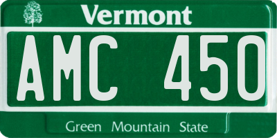 VT license plate AMC450