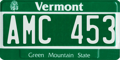 VT license plate AMC453