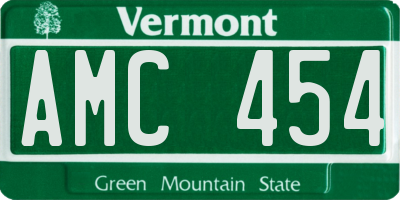 VT license plate AMC454