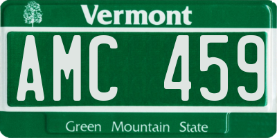 VT license plate AMC459