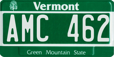 VT license plate AMC462