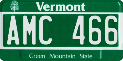 VT license plate AMC466