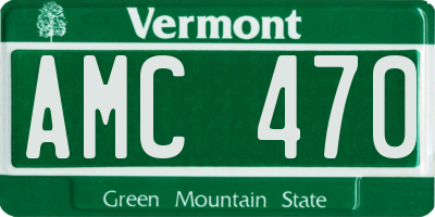 VT license plate AMC470