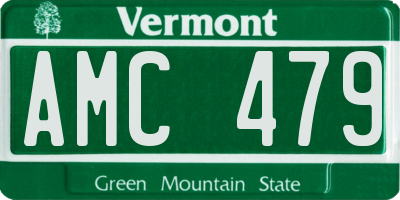 VT license plate AMC479
