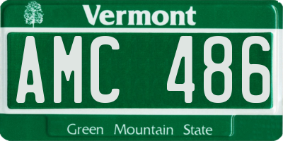 VT license plate AMC486