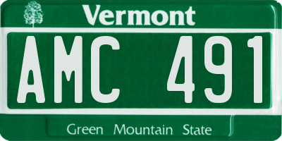 VT license plate AMC491