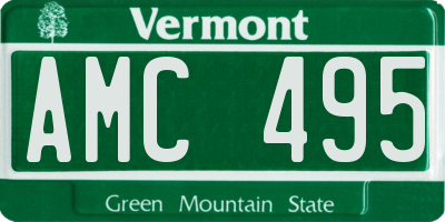 VT license plate AMC495