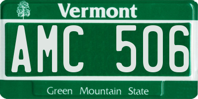 VT license plate AMC506
