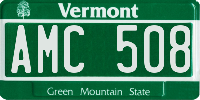 VT license plate AMC508