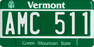 VT license plate AMC511