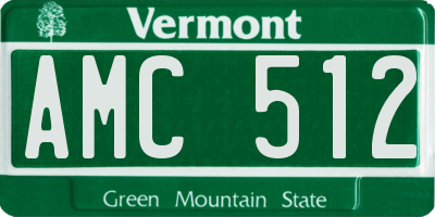 VT license plate AMC512
