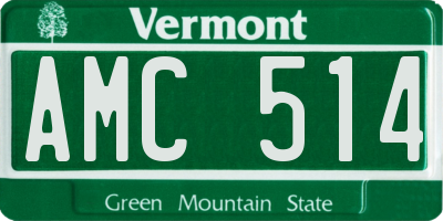 VT license plate AMC514