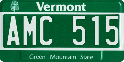 VT license plate AMC515