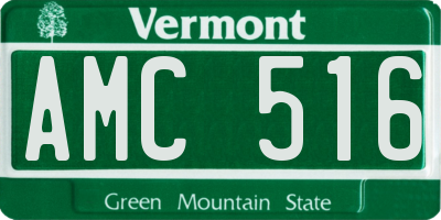 VT license plate AMC516