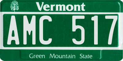 VT license plate AMC517