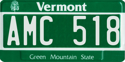 VT license plate AMC518