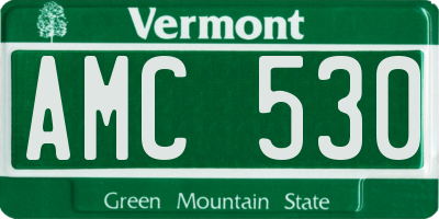 VT license plate AMC530