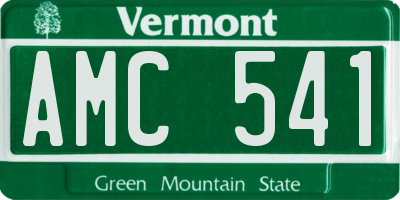 VT license plate AMC541