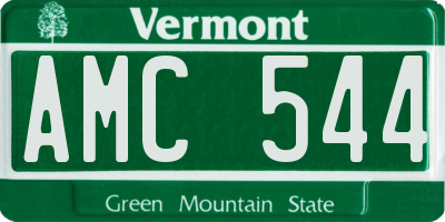 VT license plate AMC544