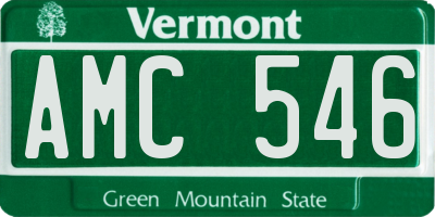 VT license plate AMC546
