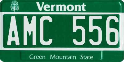 VT license plate AMC556