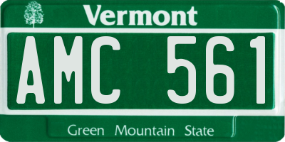 VT license plate AMC561