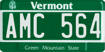 VT license plate AMC564