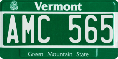 VT license plate AMC565