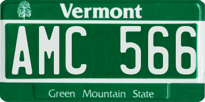 VT license plate AMC566