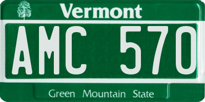 VT license plate AMC570