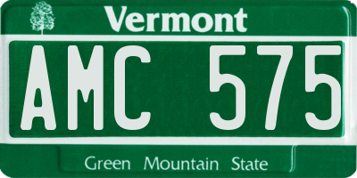 VT license plate AMC575