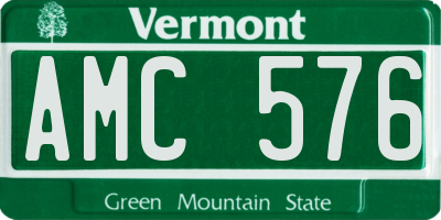 VT license plate AMC576