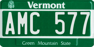 VT license plate AMC577