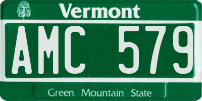 VT license plate AMC579