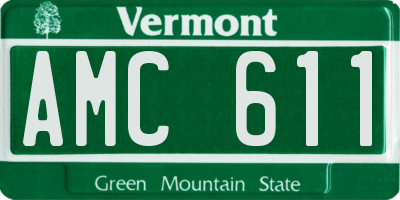 VT license plate AMC611