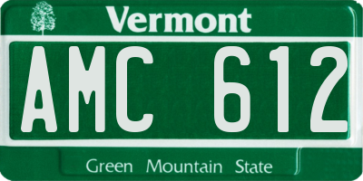 VT license plate AMC612