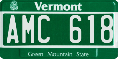 VT license plate AMC618