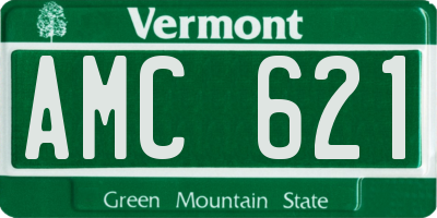 VT license plate AMC621
