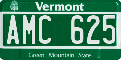 VT license plate AMC625