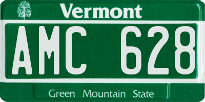 VT license plate AMC628